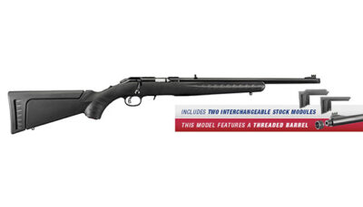 RUG AMERICAN RIMFIRE STD 22MAG 18 TB BLK SYN 9RD
