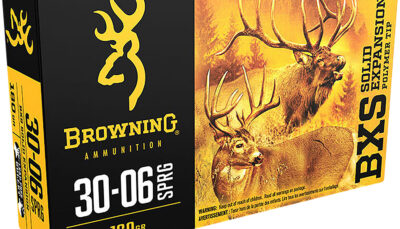 Browning Ammo B192430061 BXS Copper Expansion 30-06Springfield 180gr Lead Free Solid Expansion Polymer Tip 20 Per Box/10 Case