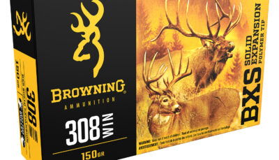 Browning Ammo B192403081 BXS Copper Expansion 308Win 150gr Lead Free Solid Expansion Polymer Tip 20 Per Box/10 Case
