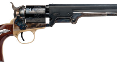 Cimarron CA9081SS101 Man With No Name Conversion Hollywood Series 38 Long Colt 6rd 7.50" Blued Steel Barrel & Cylinder Color Case Hardened Steel Frame with Walnut Grip with Integrated Snake