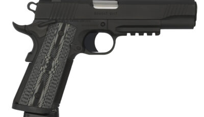 Colt Mfg O1080RGCCU CCU Rail Government 45 ACP 8+1 5" Stainless National Match Barrel, Matte Black DLC Serrated Stainless Steel Slide & Frame w/Picatinny Rail Black Scalloped G10 Grip, Ambidextrous