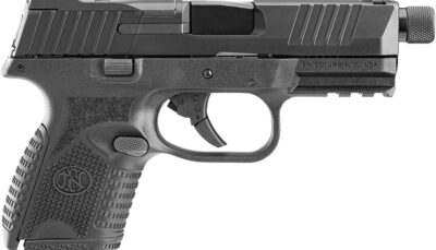 FN 66100783 509CT Compact 9mm Luger 10+1, 4.32" Black Steel Threaded Barrel, Black PVD Optic Cut/Serrated Stainless Steel Slide, Black Polymer Frame w/Picatinny Rail, Ambidextrous