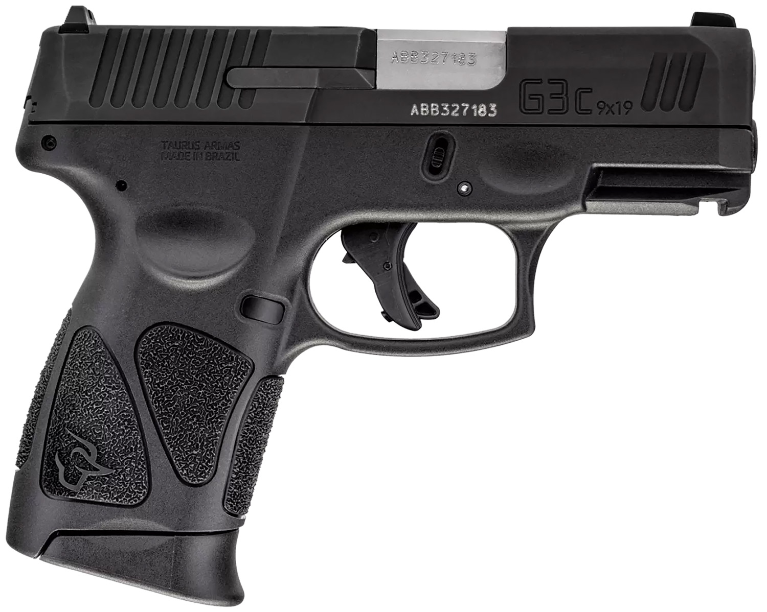 Taurus 1G3C9312X10 G3C Compact Frame 9mm Luger 10+1 3.26" Matte Stainless Steel Barrel, Matte Black Tenifer Serrated Steel Slide, Black Polymer Frame w/Picatinny Rail, Black Polymer Grip, Right Hand