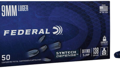 Federal S9SJT2 Syntech Defense 9mmLuger 138gr Segmented Jacketed Hollow Point 50 Per Box/10 Case