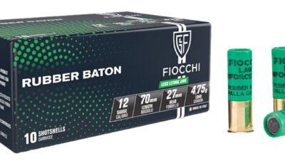 Fiocchi 12LEBA10 Rubber Baton Home Defense 12Gauge 2.75" 1oz SlugShot 10 Per Box/25 Case