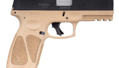 Taurus 1G3B941T G3 9mm Luger 15+1 Or 17+1 4" Matte Stainless Steel Barrel, Tan Polymer Frame With Picatinny Acc. Rail, Tenifer Matte Black Steel Slide, Re-Strike Capability, Manual Safety