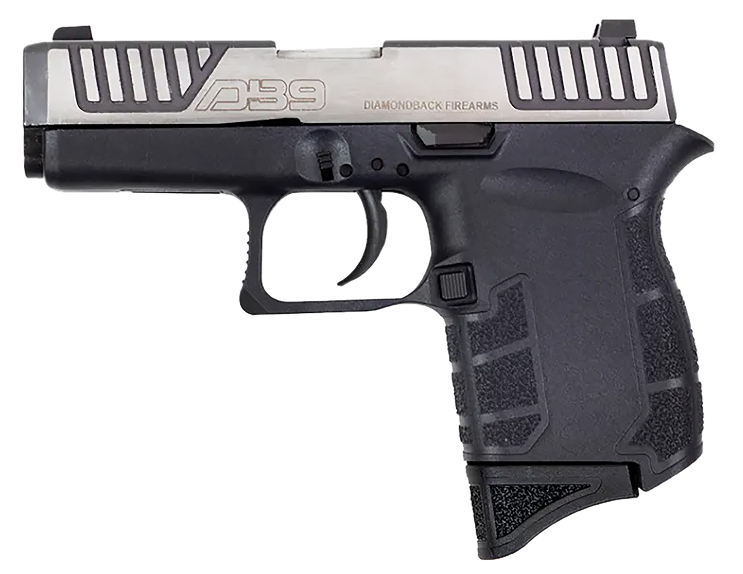 Diamondback DB0200P031 DB9 Gen4 Micro-Compact Frame 9mm Luger 6+1, 3.10" Stainless Steel Barrel & Serrated Slide, Black Polymer Frame & Grip
