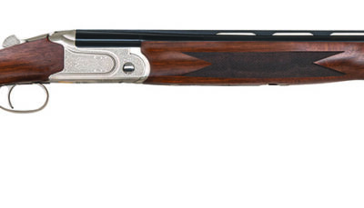 Mossberg 75480 Gold Reserve  Full Size 410 Bore Break Open 3" 2rd 26" Blue Polished Vent Rib Barrel, Silver Polished Engraved Stainless Steel Receiver, Black Grade A Walnut Fixed Stock, Right Hand