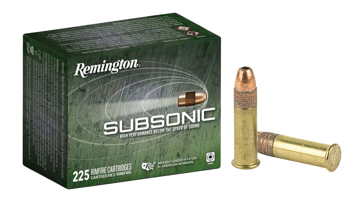 Remington Ammunition 21249 Subsonic Rimfire 22LR 40gr Hollow Point 225 Per Box/10 Case