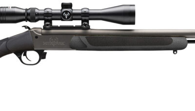 Traditions CR584110440 NitroFire w/Scope 50 Cal 209 Primer 26" Gray Cerakote Fluted & Tapered Barrel, Drilled & Tapped Receiver, Black Fixed Synthetic Stock, 3-9x40mm Duplex