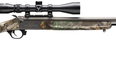 Traditions CR5841104421 NitroFire w/Scope 50 Cal 209 Primer 26" Gray Cerakote Fluted & Tapered Barrel, Drilled & Tapped Receiver, Realtree Edge Fixed Synthetic Stock, 3-9x40mm Duplex
