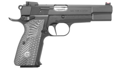 EAA GIRSAN 390465 MCP 35 Match 9mm Luger 15+1, 4.87" Stainless Steel Barrel, Matte Black Serrated Slide, Matte Black Steel Frame w/Beavertail, Black/Gray Checkered Grip, Ambidextrous
