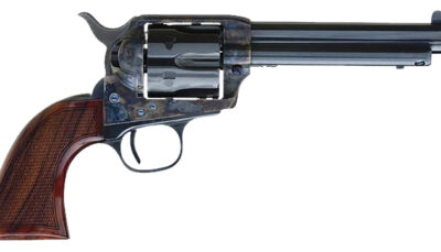 Cimarron AR401 Arizona Ranger 357 Mag 6 5.50" Blue w/Engraved "Arizona Ranger" Steel Barrel, Blued Cylinder Color Case Hardened Steel Frame, Checkered Walnut Grip, Exposed Hammer