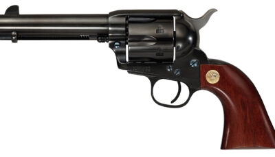 Cimarron MP400B1402 Pistoleer  357 Mag 6 Shot, 4.75" Blued Rifled Steel Barrel, Cylinder, Backstrap & Frame, Walnut Grip