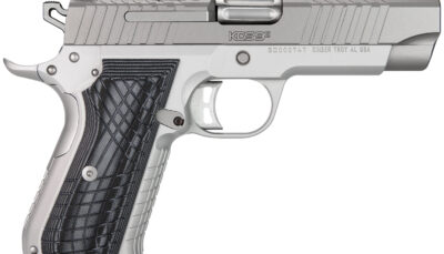Kimber Mfg.,inc 3100012 KDS9C 9mm 15+1 4.09" KimPro Silver Front and Rear Serrations Stainless Steel Slide Gray and Black G10 Crosshatch Grip