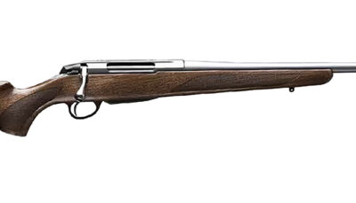 Tikka JRTXA75122MT T3x Hunter Full Size 6.5x55 Swedish 3+1 22.40" Matte Stainless Fluted Threaded Barrel, Matte Drilled & Tapped Stainless Steel Receiver, Fixed Oiled Walnut Wood Stock, Right Hand