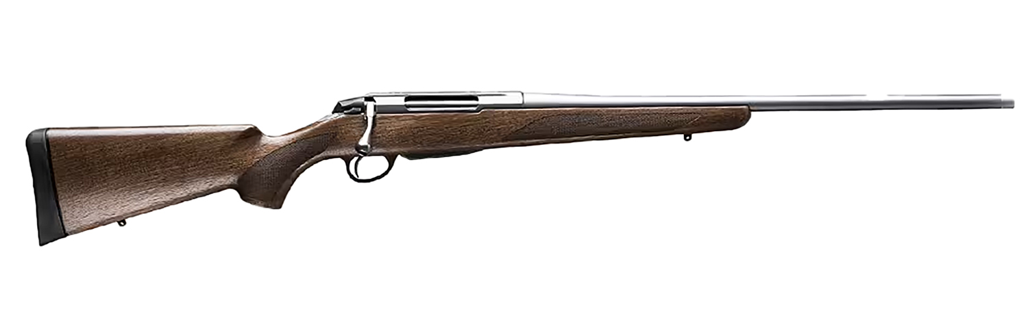 Tikka JRTXA75122MT T3x Hunter Full Size 6.5x55 Swedish 3+1 22.40" Matte Stainless Fluted Threaded Barrel, Matte Drilled & Tapped Stainless Steel Receiver, Fixed Oiled Walnut Wood Stock, Right Hand