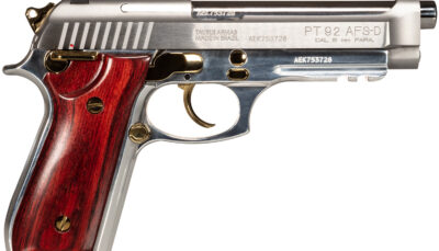 Taurus 1-920159GLD-HW1 92  Full Size Frame 9mm Luger 17+1 5" Matte Stainless Steel Barrel, Serrated Stainless Steel Slide, Natural Anodized Aluminum Frame w/Beavertail & Picatinny Rail, Rosewood Grip