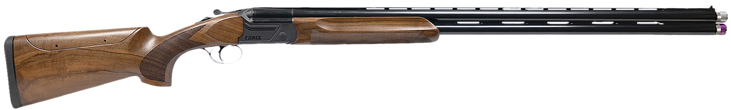 Fierce Firearms FA1230LHAC Alpha Full Size 12 Gauge Break Open 2rd 30" Black Satin Cerakote Over/Under Vent Rib Barrel, Black Cerakote Steel Receiver, Adj Comb Oiled Turkish Walnut Stock, Left Hand