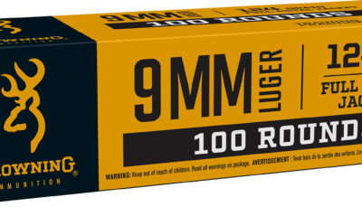 Browning Ammo B9MM124VP9mm  Luger 124gr Full Metal Jacket 100 Per Box/10 Case *Value Pack