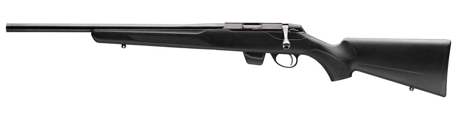 Tikka JRT1X400SB T1X 22 LR 10+1 16" Black Threaded Barrel, Black Steel Drilled & Tapped Receiver, Black Fixed Synthetic Stock, Left Hand