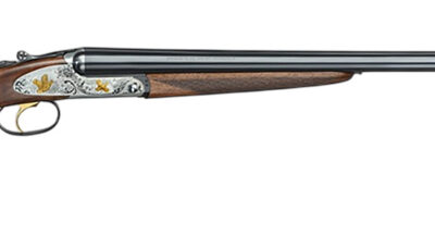 F.A.I.R. FRISSL1228 Iside Select 12 Gauge Break Open 2rd 28" Black Side By Side Barrel, Polished Silver w/Gold Inlay Receiver, English Style Oiled Walnut Stock, Technichoke XP50 Choke System