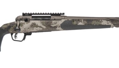 Savage Arms 32578 110 Core Hunter Pro 30-06 Springfield 3+1 20" Spiral Fluted Barrel, Savage Woodland Camo AccuStock w/AccuFit V2 Synthetic Stock, Right Hand