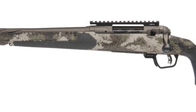 Savage Arms 32595 110 Core Hunter Pro 7mm PRC 3+1 22" Spiral Fluted Barrel, Savage Woodland Camo AccuStock w/AccuFit V2 Synthetic Stock, Left Hand