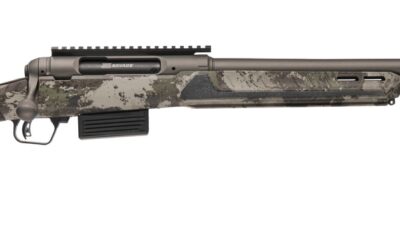 Savage Arms 32805 220 Harvester Full Size 20 Gauge Bolt 2rd 22" Slug Barrel, AccuStock w/AccuFit V2 Savage Woodland Camo Synthetic Stock, Right Hand