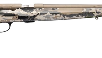 Browning 025260202 T-Bolt Speed 22 LR 10+1 22" Smoked Bronze Cerakote Spiral Fluted Threaded Barrel, Smoked Bronze Cerakote Steel Drilled & Tapped Receiver, Ovix Camo Fixed Synthetic Stock, Right Hand