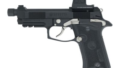 Langdon Tactical Tech 80X32BCBRE Beretta Cheetah 80X Micro-Compact 32 ACP 13+1 4.40" Black Threaded Barrel, Black Carbon Steel Optic Ready/Serrated Slide, Black Cerakote Aluminum Frame w/Picatinny Rai