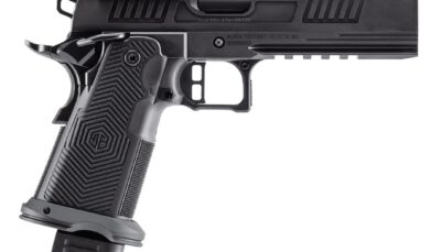 Alpha Foxtrot AA47X1EID-XDBK19 AF1911 Romulus 9mm Luger 20+1 17+1 5" Black DLC Stainless Steel Bull Barrel, Optic Ready/Serrated Slide & Frame w/Beavertail & Picatinny Rail, Aluminum Grip, RMSc/RMR Fo