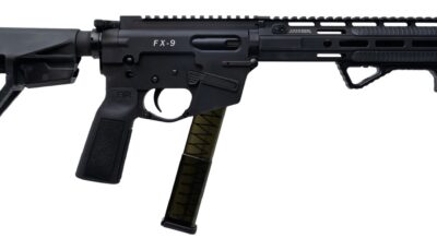 Freedom Ordance FX9P10E-BLK FX9P Elite 9mm Luger 10" Black Nitride Threaded Barrel, Black Anodized Aluminum Receiver w/Picatinny Rail, M-LOK Handguard, Black Polymer SB Tactical SBA5 Brace, Black Poly