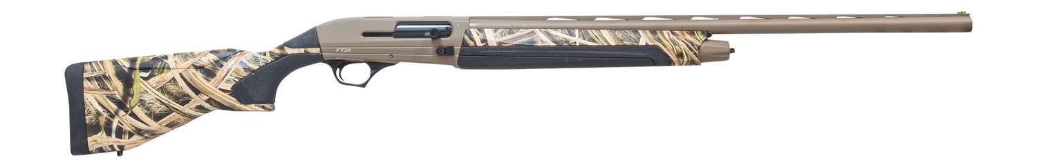 Pointer REXFT21CAMO12 Field Tek FT21 12 Gauge Semi-Auto 3" 5+1 28" OD Green Cerakote Vent Rib Barrel & Aluminum Receiver, Fixed Mossy Oak Shadow Grass Blades Synthetic Stock