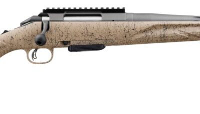Ruger 56908 American II Ranch 5.56 NATO 5+1 16.10" Cobalt Cerakote Spiral Fluted Threaded Barrel Flat Dark Earth Splatter