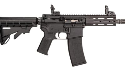 Tippmann Arms A101175 M4-22 Micro Elite SBR 22 LR 25+1 7" Black Parkerized Threaded Barrel, Matte Black Aluminum Receiver w/Picatinny Rail, M-LOK Handguard, Black Adjustable Polymer Stock, Black Gen2