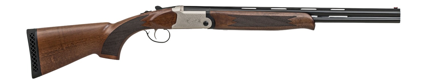Crickett KSA4320F My First Shotgun Field 20 Gauge Break Open 3" 2rd 20" Over/Under Barrel, Engraved Silver Receiver, Fixed Walnut Stock, Right Hand