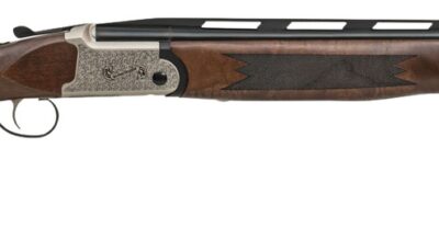 Crickett KSA4320S My First Shotgun Sporting 20 Gauge Break Open 3" 2rd 22" Over/Under Barrel, Engraved Silver Receiver, Fixed Walnut Stock