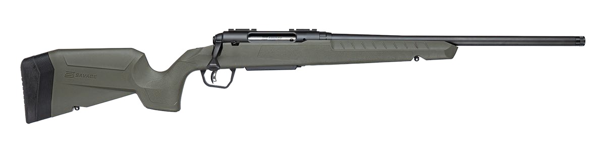 Savage Arms 33119 Axis 2 400 Legend 4+1 20" Matte Black Carbon Steel Threaded Barrel, Drilled & Tapped Receiver, OD Green Fixed w/Pistol Grip Synthetic Stock, Right Hand