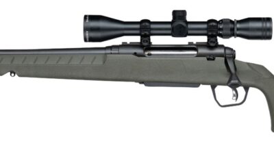 Savage Arms 33194 Axis 2 XP 30-06 Springfield 4+1 20" Matte Black Carbon Steel Threaded Barrel & Drilled & Tapped Receiver, OD Green Synthetic Fixed w/Pistol Grip Stock, 3-9x40mm Duplex Scope, Left Ha