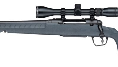 Savage Arms 33206 Axis 2 XP 30-06 Springfield 4+1 20" Matte Black Carbon Steel Threaded Barrel & Drilled & Tapped Receiver, Gray Synthetic Fixed w/Pistol Grip Stock, 3-9x40mm Duplex Scope, Left Hand