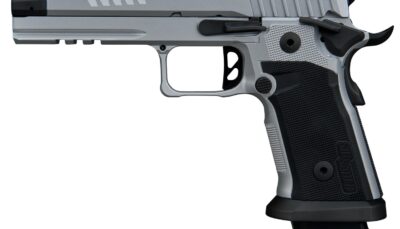 Sig Sauer 211F9GTOSILVER P211 Quicksilver Full Size 9mm Luger 23+1 4.40" Stainless Bull w/MACH3D Compensator Barrel, Silver Cerakote Stainless Steel Integrated Compensator/Optic Ready/Serrated Slide &