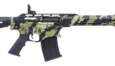 Citadel CBOSS2512-VECG Boss25 12 Gauge 3" 5+1 18.75" Threaded Barrel, Vector Green Camo Steel Receiver w/Picatinny Rail, Adj Comb Synthetic Butt Stock, Picatinny Rail Forend, Polymer Grip