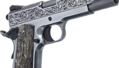 Dickinson LLC DKSN45OBP Adam 1911 Ottaman Full Size 45 ACP 8+1 5" Black Barrel, Steel B Serrations Slide, Steel Frame w/Beavertail