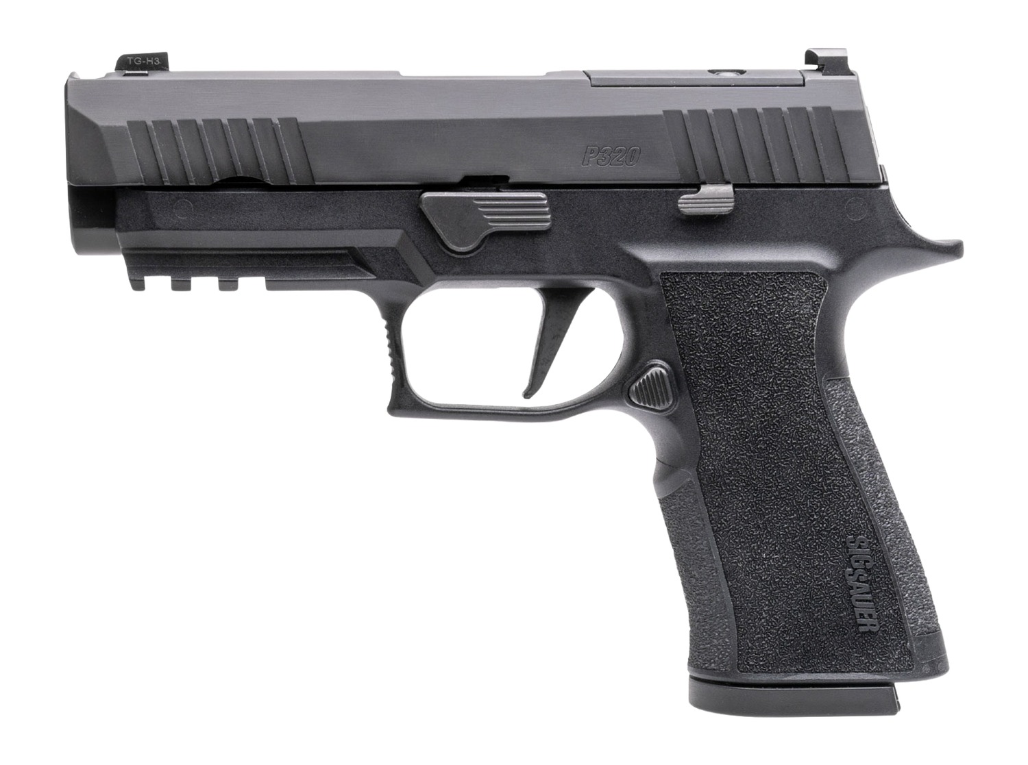 Sig Sauer 320XCA10COMP10 P320 XTen Carry Comp 10mm Auto 10+1 3.80" Black Nitron Optic Ready/Single Port Integrated Expansion Slide, Black Stainless Steel Frame w/Picatinny Rail, XSeries Carry Length M