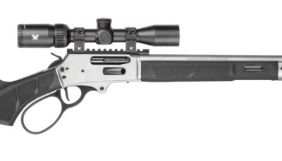 Smith & Wesson 14824 1854 Combo 30-30 Win 6+1 20" Stainless Steel Threaded Barrel & Receiver w/Picatinny Rail, M-LOK Forend, Black Fixed Synthetic Stock, Vortex Crossfire HD 2-7x32mm Scope