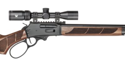 Smith & Wesson 14825 1854 Combo 30-30 Win 6+1 20" Black Armornite Threaded Barrel, Black Armornite Stainless Steel Receiver w/Picatinny Rail, Walnut Forend & Fixed Stock, Vortex Crossfire HD 2-7x32mm