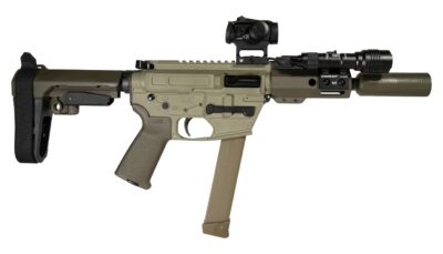 Shark Coast Tactical SCC8226CKNOLL-S Creepy Knoll 9mm Luger 30+1 Aluminum Receiver Picatinny Rail Receiver Polymer SB Tactical SBA3 Brace