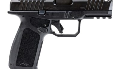 Rost Martin RM1CXBLKOSP10CA(COMP) RM1X Comp Compact 9mm Luger 10+1 4" Black Compensated Match Grade Barrel, Black Nitrocarburized Steel Optic Ready/Serrated Slide, Black Polymer Frame w/Picatinny Rail