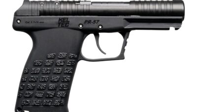 Kel-Tec PR57BLK10 PR-5.7  Compact 5.7x28mm 10+1 4.64" Stainless Rotary Barrel, Black Oxide Steel Optic Ready/Serrated Slide, Black Polymer Frame w/Accessory Rail, Textured Grip